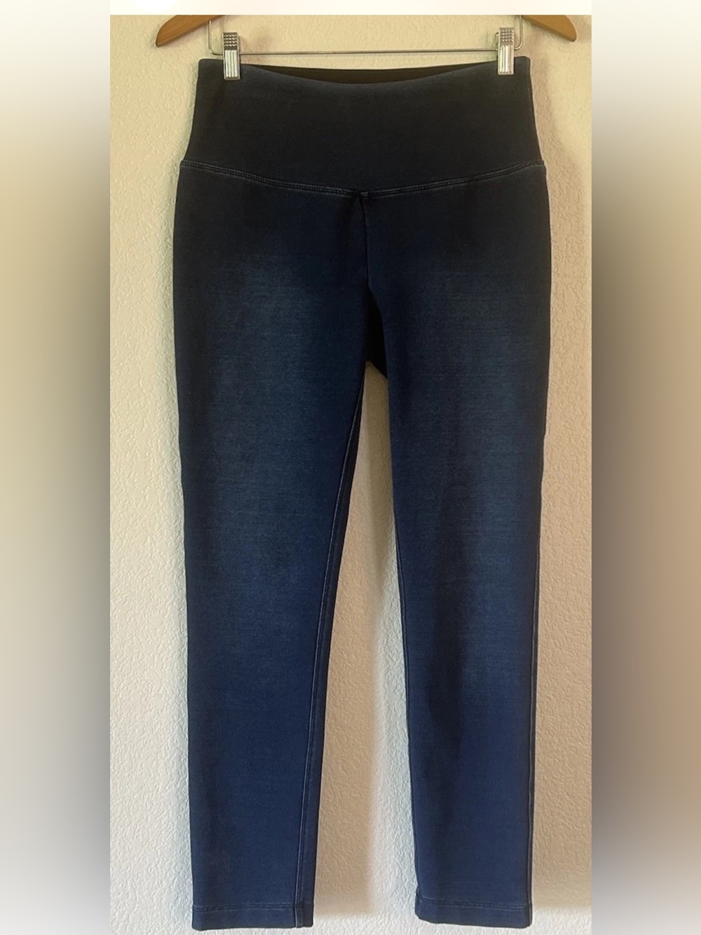 Chico's Zenergy Denim Leggings Size 0 Small Blue Stretch Ankle Length High Waist